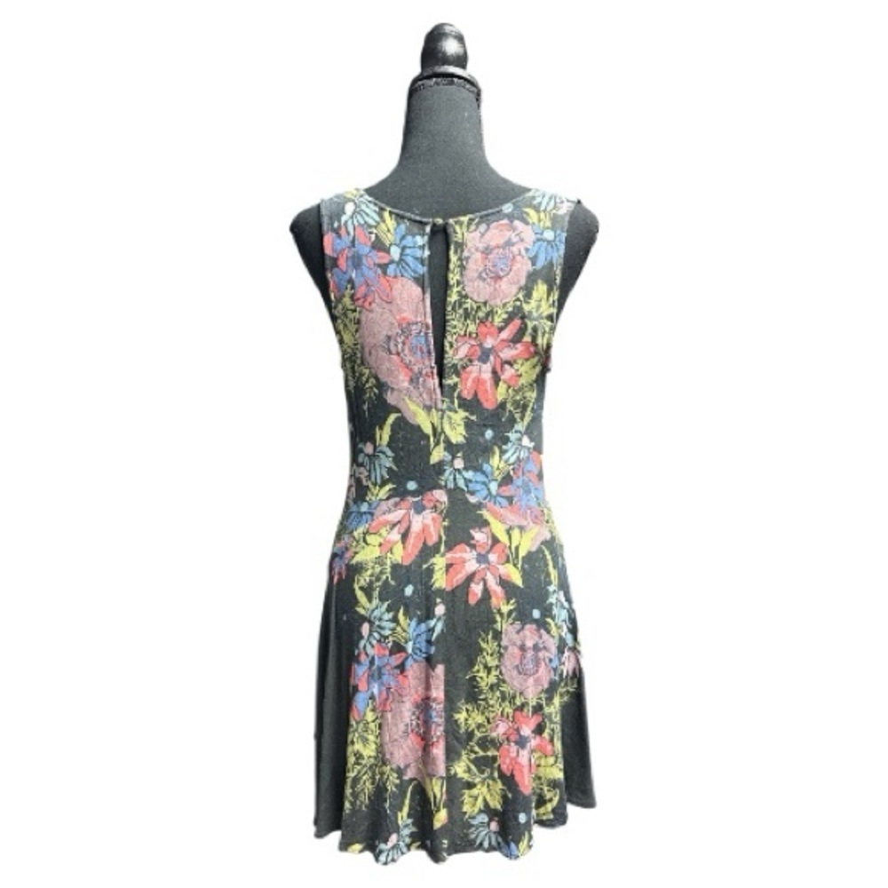 Free People Floral Mini Dress Tunic Top Size XS - Picture 3 of 7